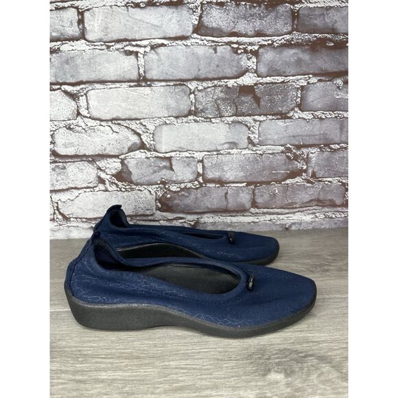Arcopedico Blue Fabric Drawstring Comfort Slip On Shoes Women’s Sz 39EU/8.5M US - Picture 1 of 16